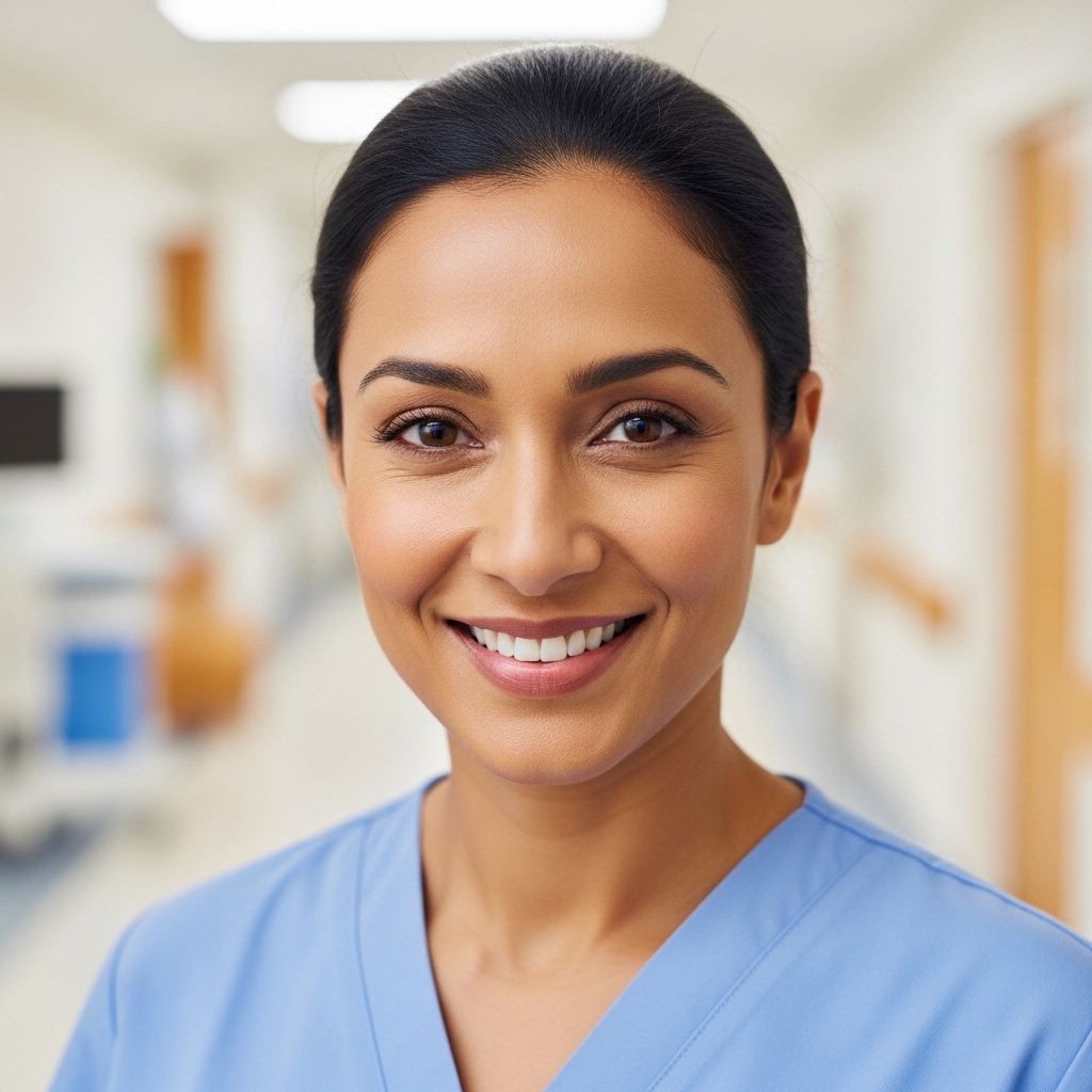 Female transplant surgeon.
